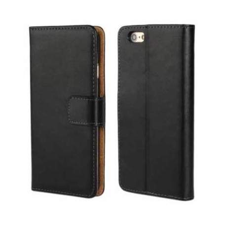 Etui cuir noir portefeuille pour iPhone 6 plus ( 5.5 )