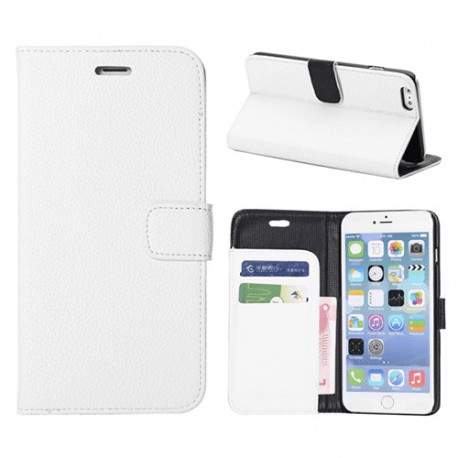 Etui cuir blanc portefeuille pour iPhone 6 plus ( 5.5 )