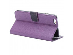 Etui cuir mauve portefeuille pour iPhone 6 plus ( 5.5 )