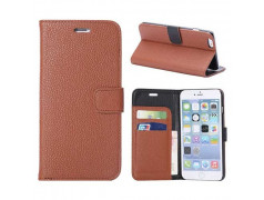 Etui cuir marron portefeuille pour iPhone 6 plus ( 5.5 )