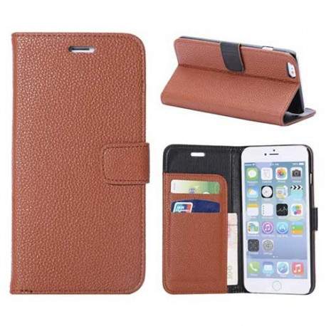 Etui cuir marron portefeuille pour iPhone 6 plus ( 5.5 )