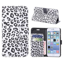 Etui cuir portefeuille LEOPARD pour iPhone 6 plus ( 5.5 )