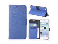 Etui cuir bleu portefeuille pour iPhone 6 plus ( 5.5 )