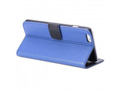 Etui cuir bleu portefeuille pour iPhone 6 plus ( 5.5 )