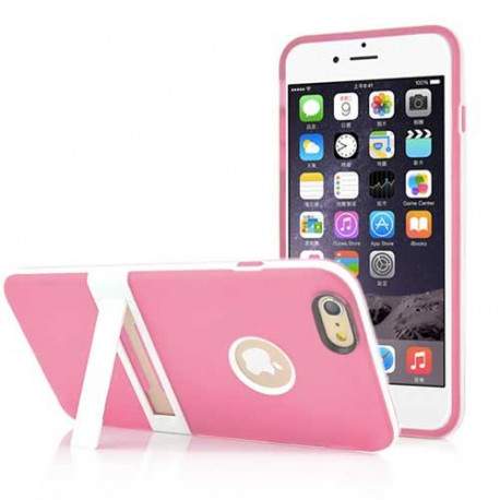 Coque souple TV rose et blanche pour iPhone 6 + ( 5.5 )