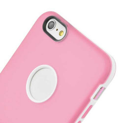 Coque souple TV rose et blanche pour iPhone 6 + ( 5.5 )