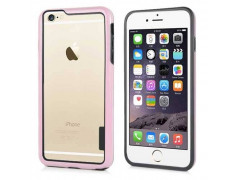 Coque BUMPER DUAL rose et noire pour iPhone 6 + ( 5.5 )