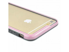 Coque BUMPER DUAL rose et noire pour iPhone 6 + ( 5.5 )