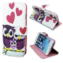 Etui cuir portefeuille LOVE FAMILY pour iPhone 6 ( 4.7 )