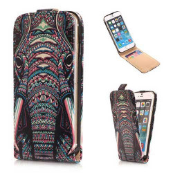 Etui cuir DESIGN ELEPHANT pour iPhone 6 ( 4.7 )