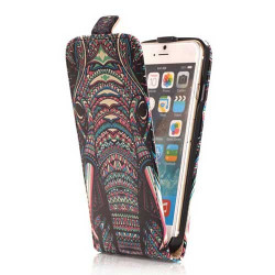 Etui cuir DESIGN ELEPHANT pour iPhone 6 ( 4.7 )