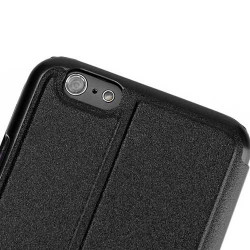 Etui cuir FENETRE LUXE noir pour iPhone 6 ( 4.7 )