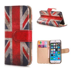Etui cuir portefeuille UK pour iPhone 6 ( 4.7 )