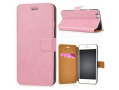 Etui cuir PULL UP rose pour iPhone 6 ( 4.7 )