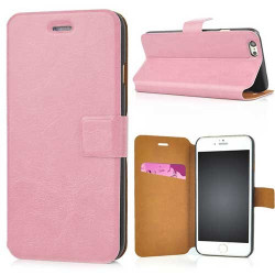 Etui cuir PULL UP rose pour iPhone 6 ( 4.7 )