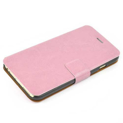 Etui cuir PULL UP rose pour iPhone 6 ( 4.7 )