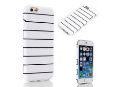 Coque semi rigide STRIPE blanche pour iPhone 6 ( 4.7 )