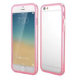 Coque BUMPER transparente et rose pour iPhone 6 + ( 5.5 )