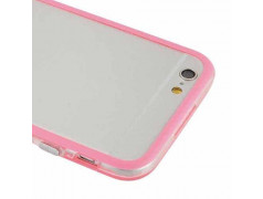 Coque BUMPER transparente et rose pour iPhone 6 + ( 5.5 )