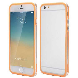 Coque BUMPER transparente et orange pour iPhone 6 + ( 5.5 )