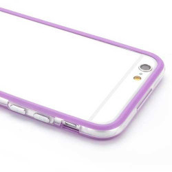 Coque BUMPER transparente et mauve pour iPhone 6 + ( 5.5 )