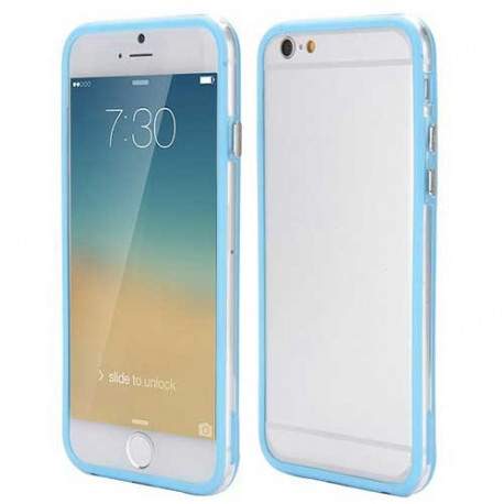 Coque BUMPER transparente et bleue pour iPhone 6 + ( 5.5 )