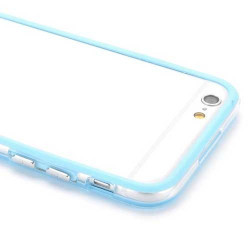 Coque BUMPER transparente et bleue pour iPhone 6 + ( 5.5 )