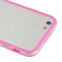 BUMPER LUXE transparent rose pour iPhone 6 ( 4.7 )