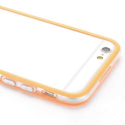 BUMPER LUXE transparent orange pour iPhone 6 ( 4.7 )