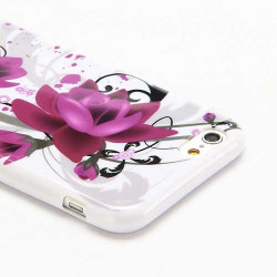 Coque FLEUR mauve pour iPhone 6 ( 4.7 )