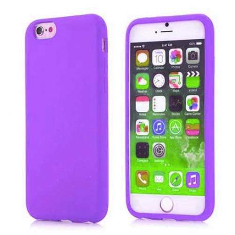 Coque mauve souple en silicone pour iPhone 6 ( 4.7 )