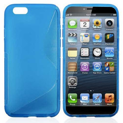 Coque souple S-LINE bleue pour iPhone 6 ( 4.7 )