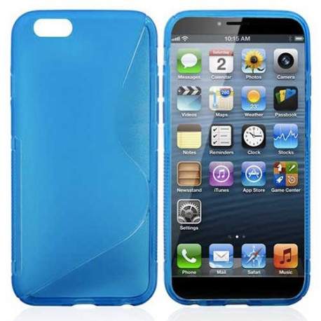 Coque souple S-LINE bleue pour iPhone 6 ( 4.7 )