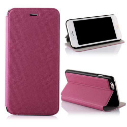 Etui simili cuir a Rabat rose pour iPhone 6 ( 4.7 )