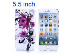 Coque souple FLEURS mauves pour iPhone 6 + ( 5.5 )