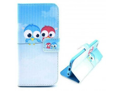 Etui cuir portefeuille BIRDS pour iPhone 6 plus ( 5.5 )