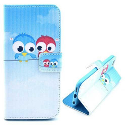 Etui cuir portefeuille BIRDS pour iPhone 6 plus ( 5.5 )