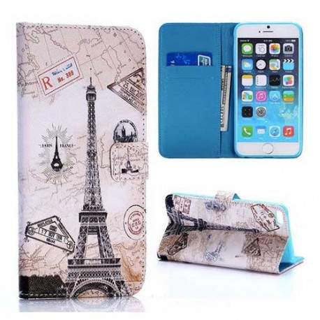 Etui cuir portefeuille PARIS pour iPhone 6 plus ( 5.5 )