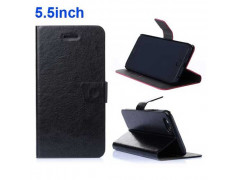 Etui cuir portefeuille LUX noir pour iPhone 6 plus ( 5.5 )