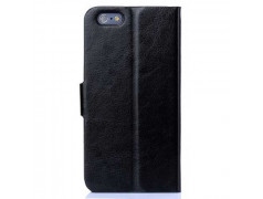 Etui cuir portefeuille LUX noir pour iPhone 6 plus ( 5.5 )