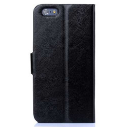 Etui cuir portefeuille LUX noir pour iPhone 6 plus ( 5.5 )