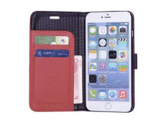 Etui cuir rose portefeuille pour iPhone 6 plus ( 5.5 )