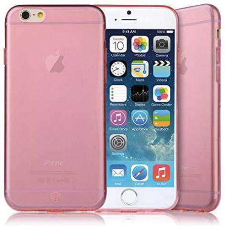 Coque CRYSTAL semi rigide rose pour iPhone 6 plus ( 5.5 )