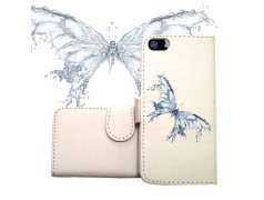 ETUI CUIR PORTEFEUILLE WATER BUTTERFLY POUR IPHONE 6 (4.7)
