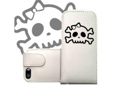 ETUI CUIR FUNNY SKULL POUR IPHONE 6 (4.7)