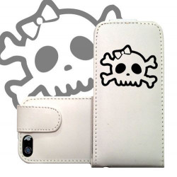 ETUI CUIR FUNNY SKULL POUR IPHONE 6 (4.7)