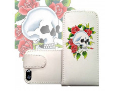 ETUI CUIR ROMANTIC SKULL POUR IPHONE 6 (4.7)