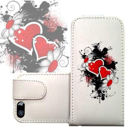 ETUI CUIR COEUR 2 POUR IPHONE 6 (4.7)