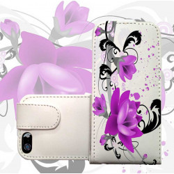 ETUI CUIR FLEURS POUR IPHONE 6 (4.7)