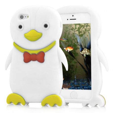 Coque PINGOUIN blanche pour iPhone 5, 5C et 5S